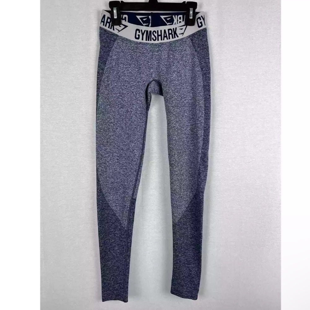 Gymshark Women's Dry Flex Athletic two tone Marl Blue Heathered Leggings